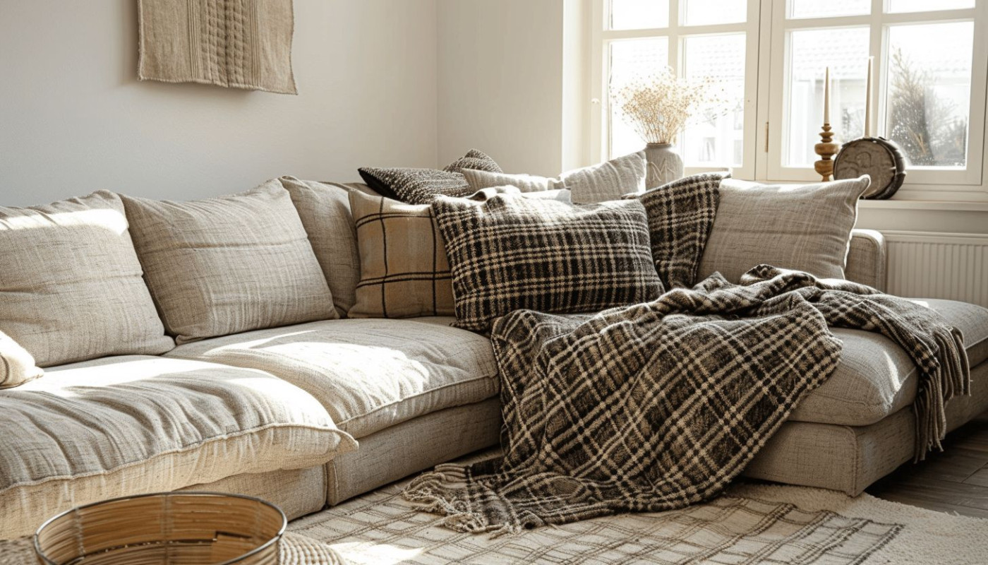 Guide pratique pour bien positionner un plaid sur un canapé d'angle