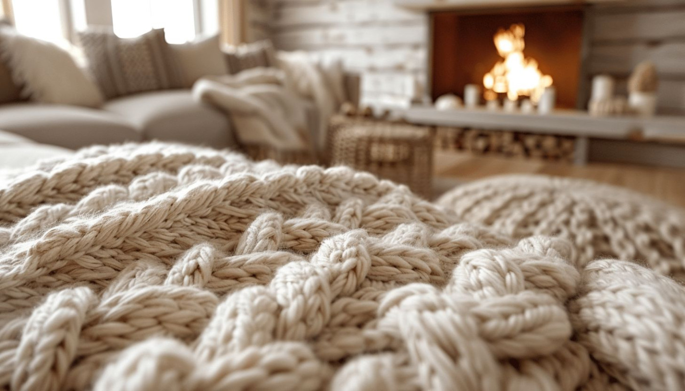 La tendance de la couverture grosse maille XXL pour un confort optimal